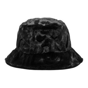 Nike Apex Faux Fur Bucket Hat Black Adult Unisex Medium Plush Soft HF7194-010